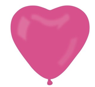 Balony Gemar pastelowe Serce ciemny róż 50szt