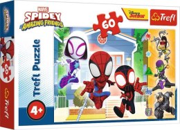 Puzzle 60 TREFL Spider-Man - W świecie Spideya" / Spidey and his Amazing Friends Marvel