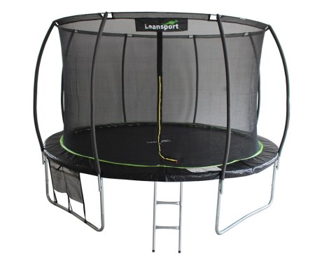 Trampolina LEAN Sport Max 12ft Czarno-Zielona Trampolina LEAN Sport Max 12ft Czarno-Zielona