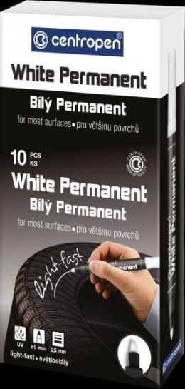 Marker White Permanent 8586 biały (10szt)