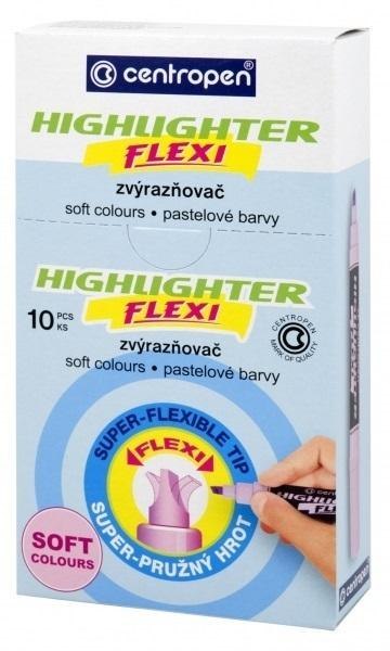 Zakreślacz FLEXI SOFT 8542 żółty pastel (10 szt)