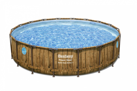 Bestway Basen stelażowy drewno 549x122 11w1 56977