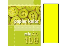Papier ksero kolorowy A4 100k. KRESKA żółty (fluo)