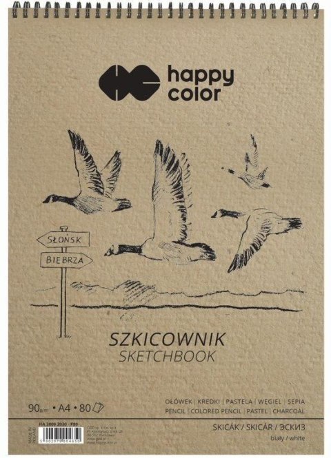 Szkicownik na spirali A4/80K Ptaki HAPPY COLOR Szkicownik na spirali A4/80K Ptaki HAPPY COLOR
