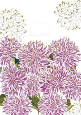Karnet B6 + koperta Urodziny fioletowe kwiaty