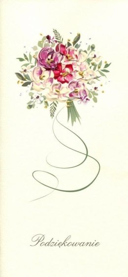 Karnet Podziękowania DL P102 - Bukiet kwiatów
