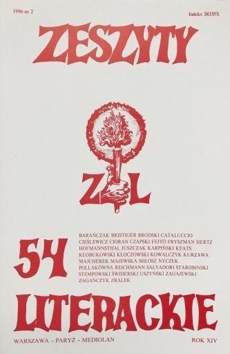 Zeszyty literackie 54 2/1996 Zeszyty literackie 54 2/1996