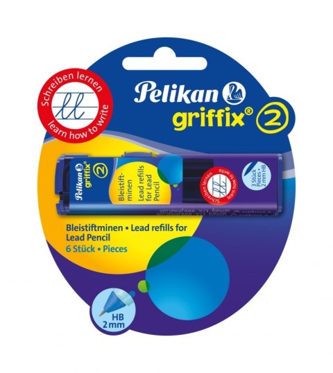 Wkład do ołówka Pelikan Griffix 2x3 szt. HB blister Wkład do ołówka Pelikan Griffix 2x3 szt. HB blister