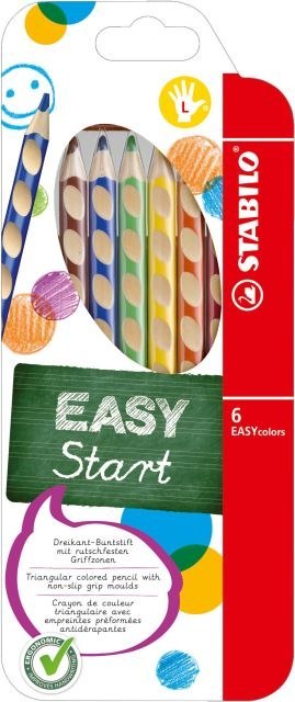 KREDKI STABILO EASYCOLORS, DLA LEWOR., ETUI 6 SZT. KREDKI STABILO EASYCOLORS, DLA LEWOR., ETUI 6 SZT.