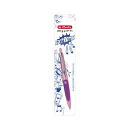 Długopis HERLITZ My.Pen blister - różowy/lila