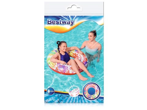 Bestway duże Dmuchane kółko z uchwytami 91cm 36084 Bestway duże Dmuchane kółko z uchwytami 91cm 36084