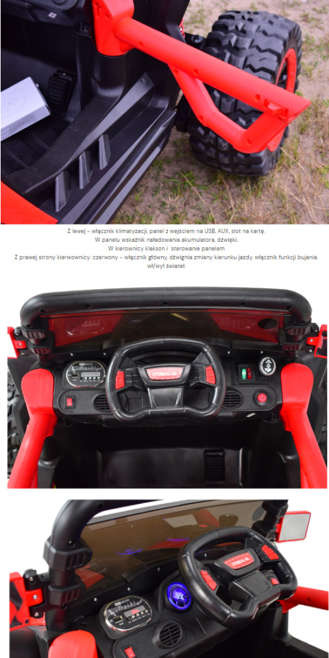 MEGA AUTO CFORCE 4X4 , METALOWE AMORTYZATORY, FUNKCJA BUJANIA, KLIMATYZACJA MIĘKKIE KOŁA EVA, MIĘKKIE SIEDZENIE FULL OPCJA /XJL5