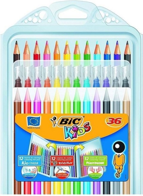 Zestaw koloringowy 3w1 Kredki 36szt BIC