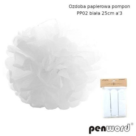 Ozdoba papierowa PENWORD Pompon PP02 25cm a3 Ozdoba papierowa PENWORD Pompon PP02 25cm a3