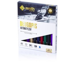 Długopis automatyczny Zenith 12 Color line - szary [opakowanie=10szt]