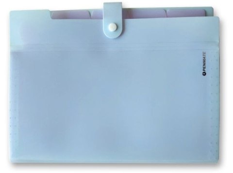 Teczka z 5-ma przegródkami A4 PENMATE PP-105 pastelowa - niebieska Teczka z 5-ma przegródkami A4 PENMATE PP-105 pastelowa - niebieska