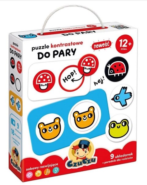 CzuCzu Puzzle kontrastowe Do pary 12m+ CzuCzu Puzzle kontrastowe Do pary 12m+