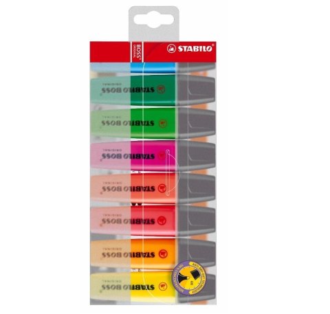 Zakreślacz Boss 70 etui 8 kolorów STABILO Zakreślacz Boss 70 etui 8 kolorów STABILO