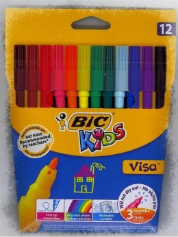 Flamastry KIDS Visa 12 kolorów BIC