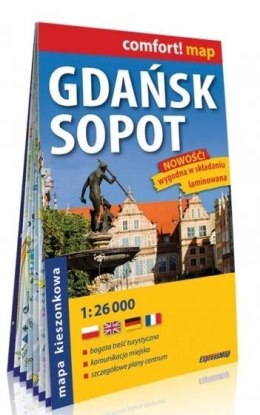 Comfort! map Gdańsk,Sopot 1:26 000 plan, mini 2019