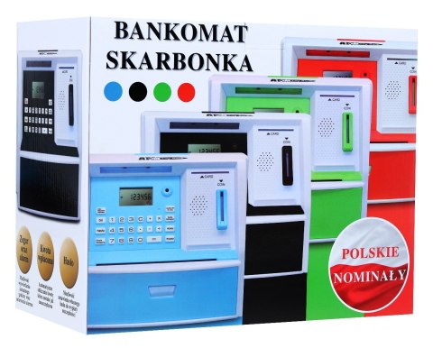 Bankomat z kartą Skarbonka dla dzieci 3+ niebieski Interaktywne funkcje + Tryb oszczędzania Bankomat z kartą Skarbonka dla dzieci 3+ niebieski Interaktywne funkcje + Tryb oszczędzania