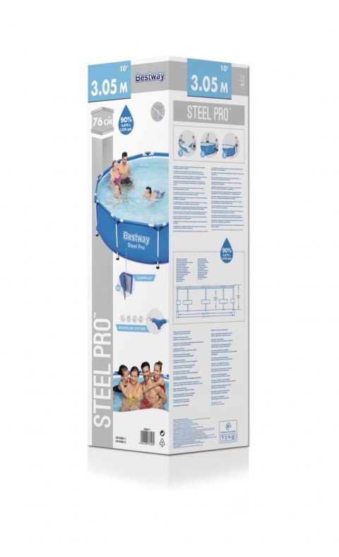 Basen Stelażowy 10FT 305 x 76 cm BESTWAY Basen Stelażowy 10FT 305 x 76 cm BESTWAY