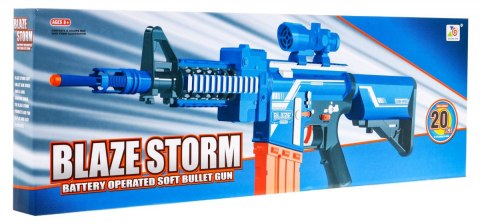 Automatyczny Karabin dla dzieci 8+ Blaze Storm 20 długich Pocisków z pianki + Celownik Automatyczny Karabin dla dzieci 8+ Blaze Storm 20 długich Pocisków z pianki + Celownik