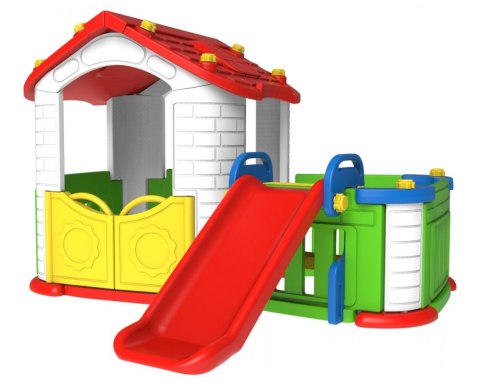 Domek Zjezdzalnia 3w1 Czerwony Dach Domek Zjezdzalnia 3w1 Czerwony Dach