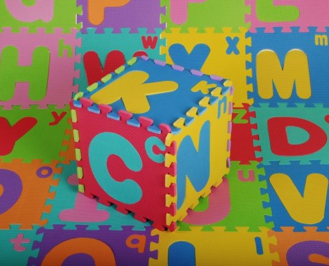 Litery Piankowe Puzzle EVA Duża Mała Litera Litery Piankowe Puzzle EVA Duża Mała Litera