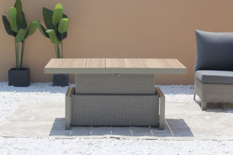 Meble Ogrodowe Rattan Narożniki + Regulowany Stół z Blate Meble Ogrodowe Rattan Narożniki + Regulowany Stół z Blate