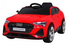 Audi E-Tron Sportback dla dzieci Czerwony + Pilot + Napęd 4x4 + Wolny Start + Radio MP3 + LED