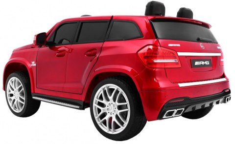Auto na akumulator Mercedes AMG GLS63 dla dzieci Czerwony + Lakierowany + 4x4 + Nawiew powietrza
