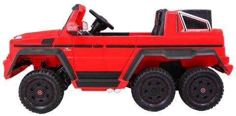 Pojazd Mercedes G63 6x6 Czerwony MP4 Pojazd Mercedes G63 6x6 Czerwony MP4