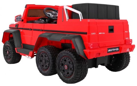 Pojazd Mercedes G63 6x6 Czerwony MP4 Pojazd Mercedes G63 6x6 Czerwony MP4