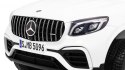 Auto Mercedes GLC 63S dla dzieci Biały + Napęd 4x4 + MP4 + LED + Ekoskóra + Wolny Start + EVA