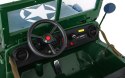 Pojazd Retro Wojskowy 4x4 Zielony Auto na akumulator JEEP Retro Wojskowy