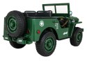 Pojazd Retro Wojskowy 4x4 Zielony Auto na akumulator JEEP Retro Wojskowy