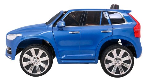 Volvo XC90 na akumulator dla dzieci Lakier Niebieski + Pilot + Bagażnik + EVA + Wolny Start + Radio MP3 + LED