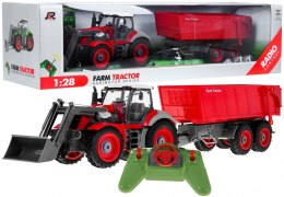 Traktor Czerwony Przyczepa Czerwona 2,4GHz