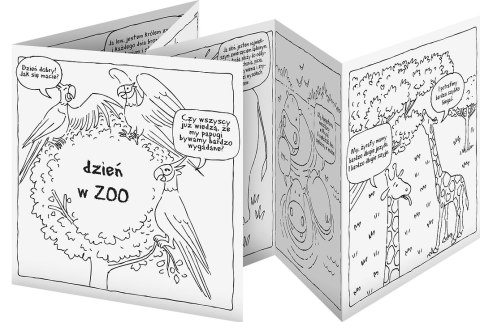 Kolorowanka-harmonijka "Dzień w ZOO" książeczka dla dzieci Kolorowanka-harmonijka "Dzień w ZOO" książeczka dla dzieci