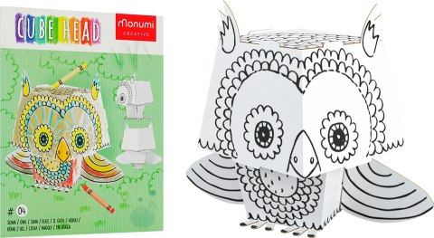 "Sowa" kolorowanka-składanka 3D dla dzieci "Sowa" kolorowanka-składanka 3D dla dzieci