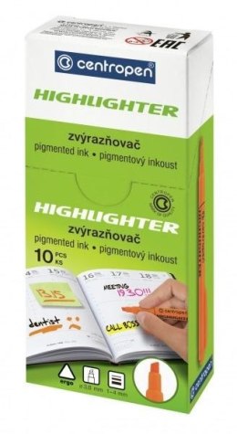 Cienki zakreślacz Highlighter źółty (10szt)