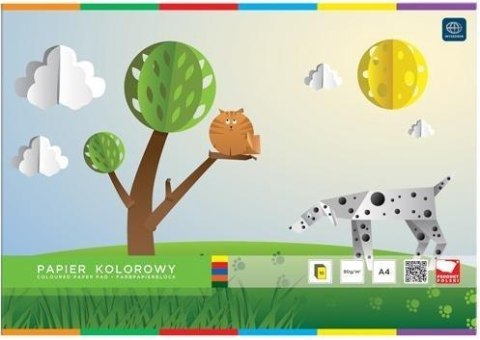 Zeszyt papierów kolorowych A4/10K (10szt) Zeszyt papierów kolorowych A4/10K (10szt)