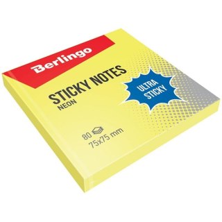 Bloczek samoprzylepny 75x75 żółty 80K (12szt)
