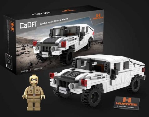 Klocki techniczne CaDA 328 el. Humvee pojazd wojskowy 1:24 dla dzieci 8+ Klocki techniczne CaDA 328 el. Humvee pojazd wojskowy 1:24 dla dzieci 8+