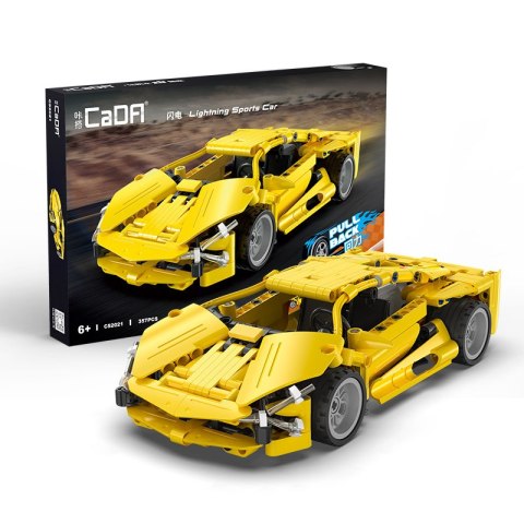 Klocki techniczne CaDA 357 el. Auto sportowe Lightning z napędem Pull-back dla dzieci 6+ Klocki techniczne CaDA 357 el. Auto sportowe Lightning z napędem Pull-back dla dzieci 6+