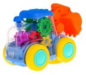 Interaktywna kolorowa Koparka z napędem dla dzieci 3+ Koła zębate + ruchoma łyżka