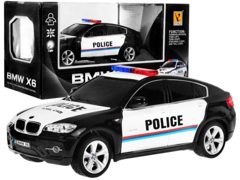 Auto 1:24 R/C Licencjonowany Radiowóz Bmw X6 Policja Czarny