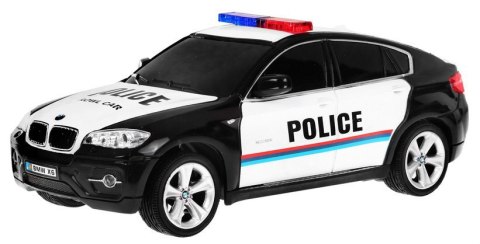 Auto 1:24 R/C Licencjonowany Radiowóz Bmw X6 Policja Czarny Auto 1:24 R/C Licencjonowany Radiowóz Bmw X6 Policja Czarny