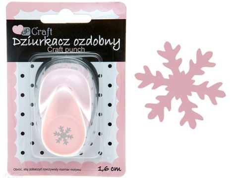 Dziurkacz ozdobny DPCRAFT 1,6cm Śnieżynka Dziurkacz ozdobny DPCRAFT 1,6cm Śnieżynka